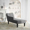 vidaXL - Chaise - longue - met - rechterarmleuning - stof - donkergrijs