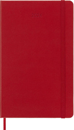 Moleskine 12 Maanden Agenda - 2024 - Wekelijks - Large - Harde Kaft - Rood