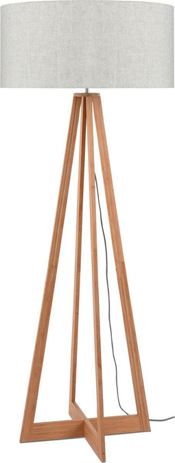GOOD&MOJO Vloerlamp Everest - Naturel/Bamboe - Ø60cm - Scandinavisch,Bohemian - Staande lampen voor Woonkamer - Slaapkamer