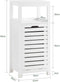 SoBuy BZR67-W - Badkamermeubel - Compacte Opbergkast met Wasmand - Wit