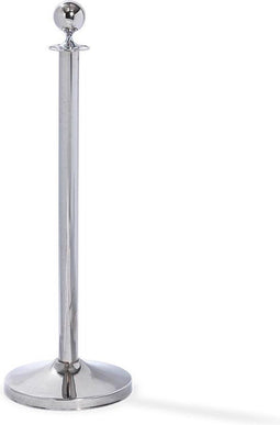 Essentials Afzetpaal Elegance chroom - 2 stuks - voet - 32cm - paal - 5cm - hoogte 95 cm - 8 kg