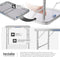 tectake® Campingtafel - Opvouwbaar - Weerbestendig - 75x55x60cm - Grijs