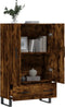 vidaXL - Hoge - kast - 69,5x31x115 - cm - bewerkt - hout - gerookt - eikenkleurig