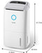 Philips 5000-serie - Ontvochtiger - Geschikt voor ruimtes tot 48m² - 4L watertank - 3 snelheidsstanden - Hoogte 617mm - Breedte 343mm