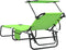 vidaXL - Opvouwbare - Ligbedden - 2 - stuks - met - Luifel - Groen - 600D - Oxford - Stof