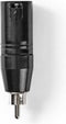 Nedis COTP15931BK - XLR 3-pin naar RCA - Zwart