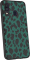 iMoshion Hoesje Geschikt voor Samsung Galaxy A40 Hoesje Siliconen - iMoshion Design hoesje - Zwart / Meerkleurig / Groen / Green Leopard