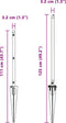 vidaXL - Hekpalen - met - Spijkers - 7 - stuks - Ø32 - mm - 80 - cm - Gegalvaniseerd - Staal
