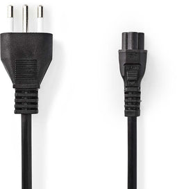 Nedis CEGP11320BK20 - Stroomkabel met Italiaanse connector - 200cm - Zwart