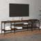 vidaXL - Tv-meubel - 161x35x45 - cm - bewerkt - hout - en - ijzer - bruin - eikenkleur