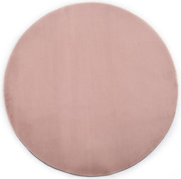 vidaXL - Vloerkleed - 160 - cm - kunstkonijnenbont - oudroze