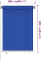 vidaXL - Rolgordijn - voor - buiten - 100x140 - cm - HDPE - blauw