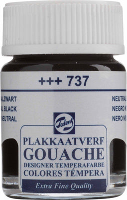 Plakkaatverf Extra Fijn neutraalzwart, potje 16ml