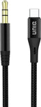 UNIQ Accessory Jack 3.5mm to Type-C adapter - Zwart