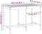 vidaXL Tuintafel 159,5x82,5x110 cm massief grenenhout wit