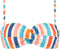 Cyell Felicidade - Bikinitop Bandeau Voorgevormd met Beugel - Maat 36D - Wit/Blauw/Oranje