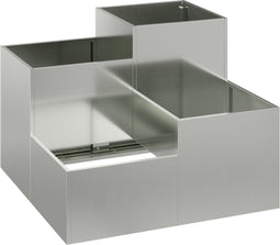 vidaXL - Tuinplantbak - 80x80x60 - cm - Gegalvaniseerd - Staal