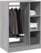 vidaXL - Kledingkast - 77x48x102 - cm - bewerkt - hout - grijs - sonoma - eikenkleurig