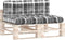 vidaXL - Palletkussens - 2 - st - ruitpatroon - stof - grijs