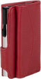 Clicksafe pasjeshouder - RFID - 8 pasjes - kunstleer/aluminium - rood/zilver - JU-962103