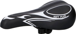 Dunlop Mountainbike Zadel - MTB Zadel - Kunstleer - Reflector - 27 x 16,5 x 9,6 CM - Zwart/Wit