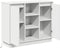 vidaXL - Dressoir - met - LED - Wit - 90x32x75 - cm - Geengineerd - Hout