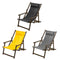 strandstoel - Ligstoel met armleuning en kussen GreenBlue Premium GB283 zwart