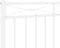 vidaXL - Hoofdbord - 193 - cm - metaal - wit