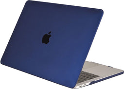 Lunso Geschikt voor MacBook Air 13 inch (2018-2019) cover hoes - case - Mat Marineblauw