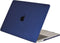 Lunso Geschikt voor MacBook Air 13 inch (2018-2019) cover hoes - case - Mat Marineblauw