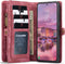 Caseme - Vintage 2 in 1 portemonnee hoes - Geschikt voor Samsung Galaxy S22 Plus / S22+ - Rood