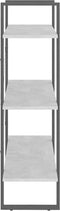 vidaXL - Boekenkast - 80x30x105 - cm - bewerkt - hout - betongrijs