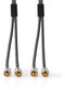 Nedis CATB24200GY50 - RCA kabel - 500 cm - Grijs