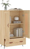 vidaXL - Hoge - kast - 69,5x31x115 - cm - bewerkt - hout - sonoma - eikenkleurig