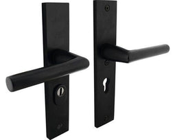 Intersteel - Veiligheidsbeslag Jura - Kruk/Kruk met Veerconstructie & Kerntrekbeveiliging - 250 x 50 mm - Zwart