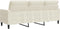 vidaXL - Driezitsbank - 180 - cm - fluweel - crèmekleurig