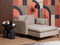 CHARMES - Chaise Longue - Taupe - Polyester