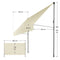 Juskys Zonnescherm Balkon/Terras - 300x120 cm - Beige - met Handslinger