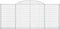 vidaXL - Schanskorven - 5 - st - gewelfd - 300x30x120/140 - cm - ijzer