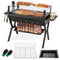 Coast Campinggrill - Houtskool - Windscherm - RVS - Opbergrek - 98 x 42 x 68 cm - Bruin Zwart