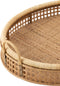 J-Line plateau Pick - dienblad - rotan/bamboe - naturel - large