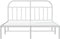 vidaXL - Bedframe - met - hoofdbord - metaal - wit - 180x200 - cm