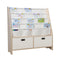 O'Liv Kinderboekenrek - Massief Houten Boekenkast met 2 Opslagbakken - W90 x D35 x H95 cm