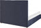 VERNOYES - Bed met opbergruimte - Marineblauw - 160 x 200 cm - Fluweel