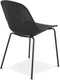 Alterego Viky - Zwart Geperforeerde Designerstoel - Binnen & Buiten - 58.5x46.5x82.5cm