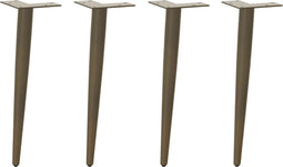 vidaXL - Salontafelpoten - conische - vorm - 4 - st - 42-43 - cm - staal - naturel