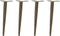 vidaXL - Salontafelpoten - conische - vorm - 4 - st - 42-43 - cm - staal - naturel