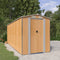 vidaXL - Tuinschuur - 192x523x223 - cm - gegalvaniseerd - staal - lichtbruin