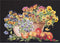 Thea Gouverneur - Borduurpakket met telpatroon - 2083.05 - Voorgesorteerde DMC Garens - Viooltjes - Zwart Aida - 34 cm x 42 cm - DIY Kit - DIY Kit