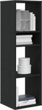 vidaXL - Boekenkast - 34x31x112 - cm - bewerkt - hout - zwart